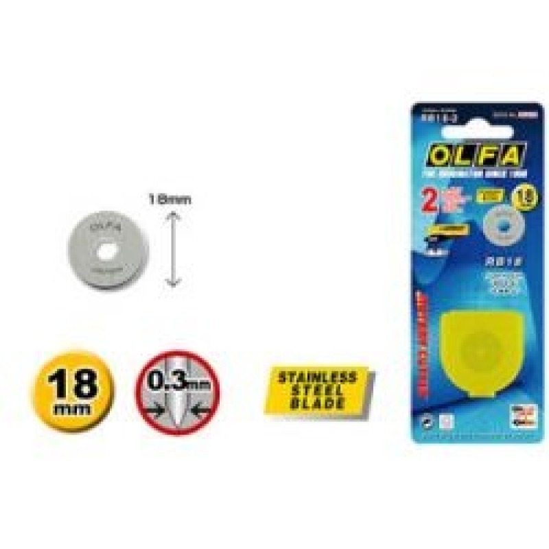 Olfa® rolmesje 18 mm, RB-18 (2)