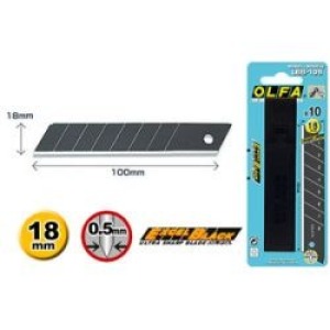 Olfa® afbreekmes LBB, 18 mm/ EXCELL BLACK (10)