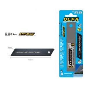 Olfa® afbreekmes fluorine gecoat LFB, 18 mm (5)