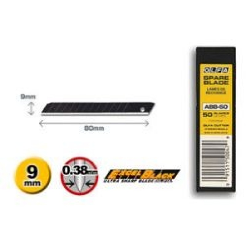 Olfa® afbreekmes ABB, 9 mm/ Extra scherp (50)