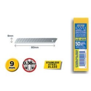Olfa® afbreekmes AB-S, 9 mm, RVS (50)