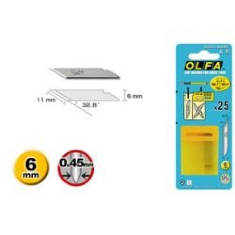 Olfa® reservemes KB (25)