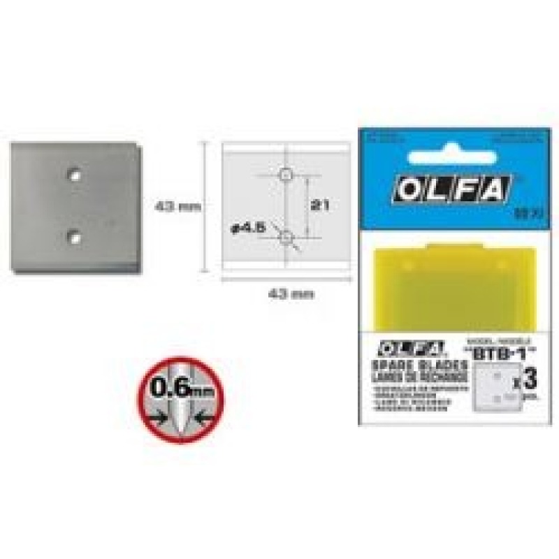 Olfa® lame de rechange BTB (3)