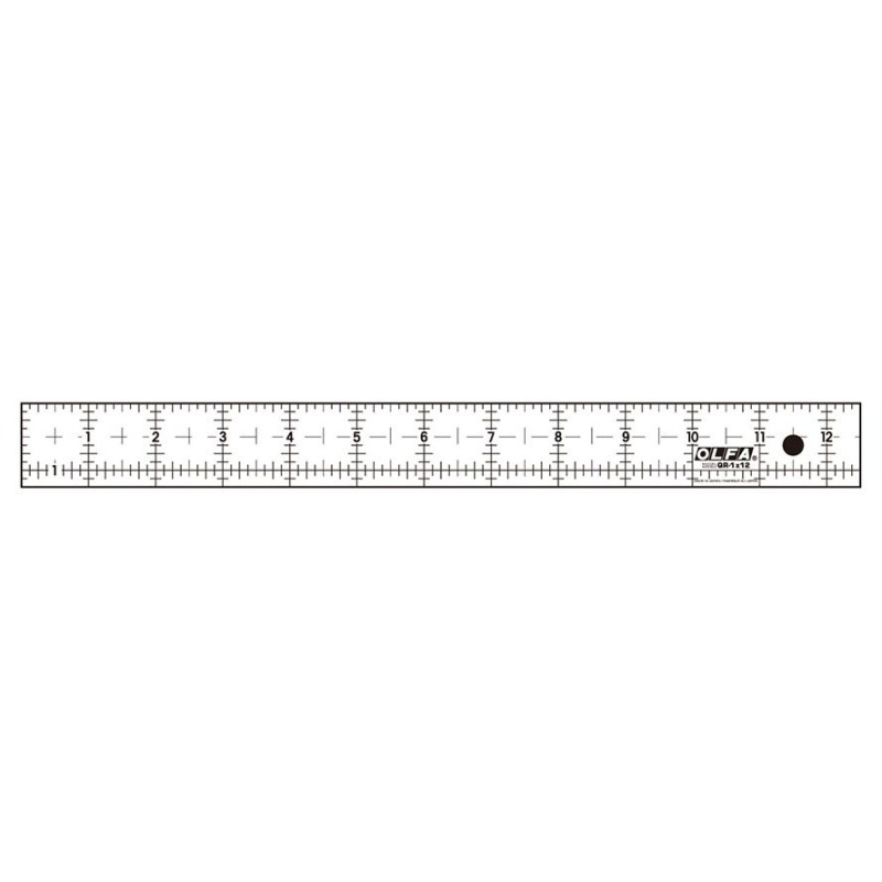 Olfa® patch- en quilt ruler QR, 1 x 12 inch