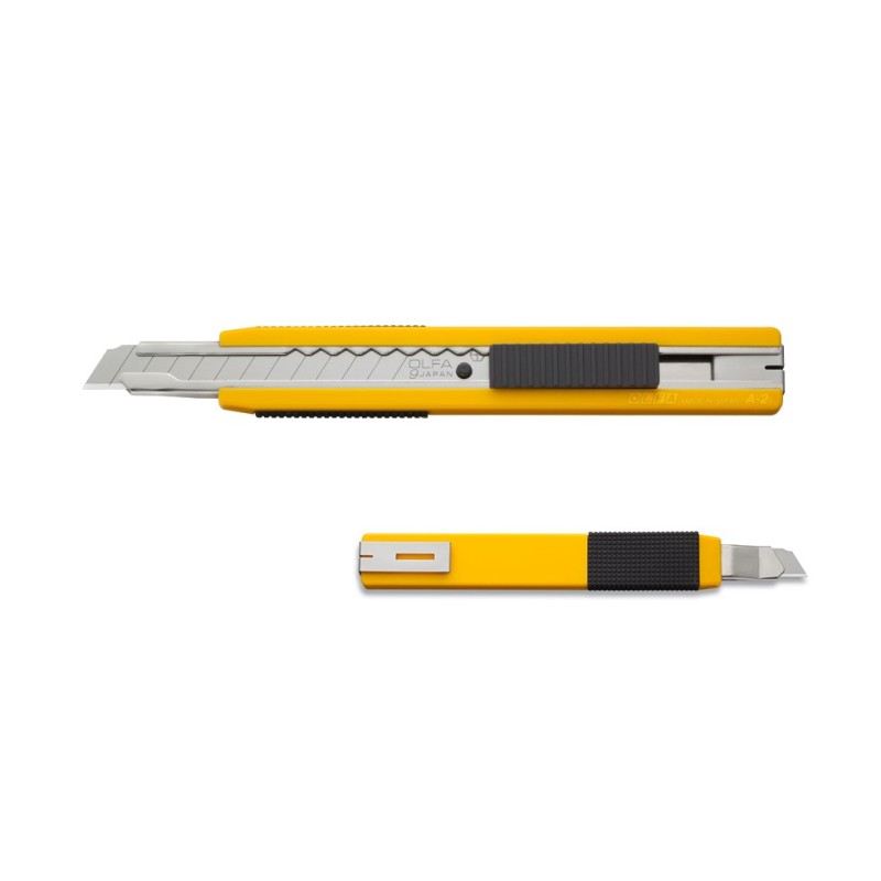 Olfa® cutter à blocage automatique et manche confortable A2, 9 mm