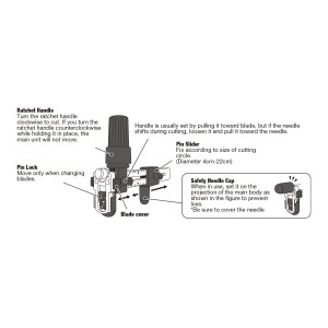 Olfa® Kompass-Messer CMP-3, 4-22 cm