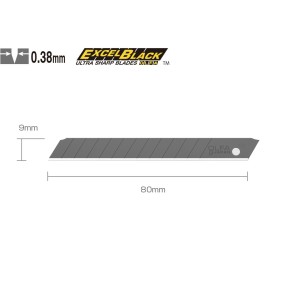 Olfa® afbreekmes ASBB, 9 mm/ EXCELL BLACK (10)
