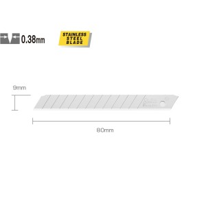 Olfa® afbreekmes AB-S, 9 mm, RVS (50)