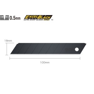 Olfa® afbreekmes LBB, 18 mm/ EXCELL BLACK (50)